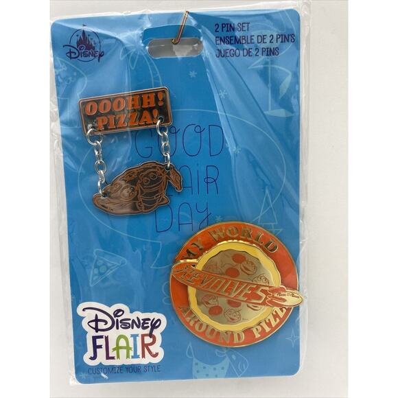 Disney Flair Pin Toy Story Pizza Planet Little Green Men Alien Parks 2 Pin Set - Picture 1 of 6